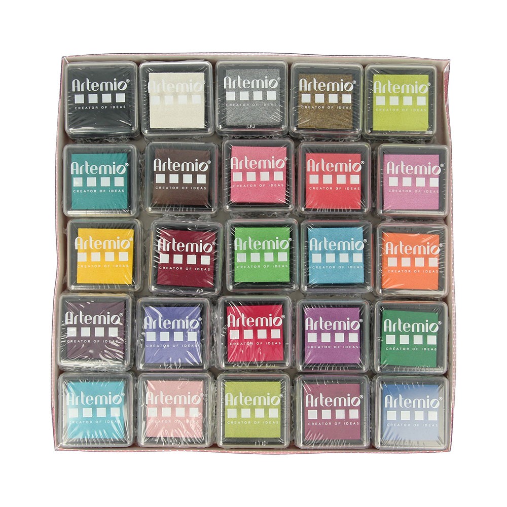 Set 25 encreurs - 3x3 cm - Artemio