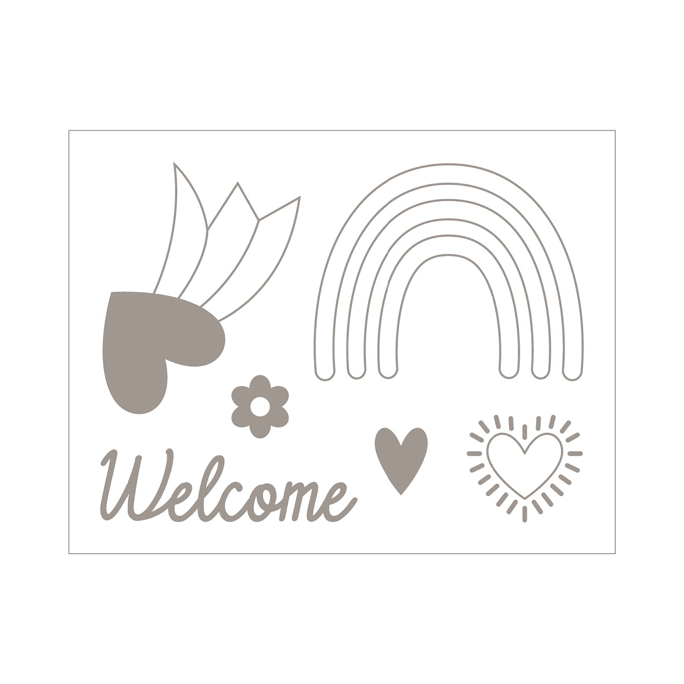 Tampons transparents naissance 7x9 cm - Artemio