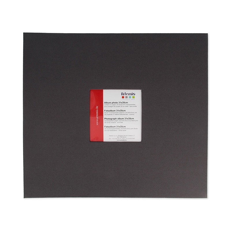 Album photo tissu anthracite 31x35 cm - Artemio