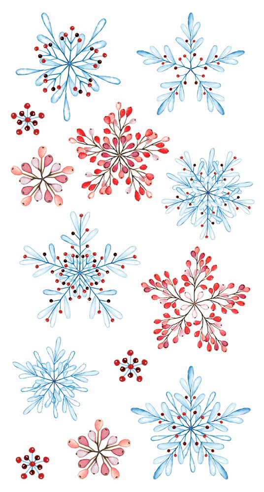 Stickers transparents Xmas berries - Artemio