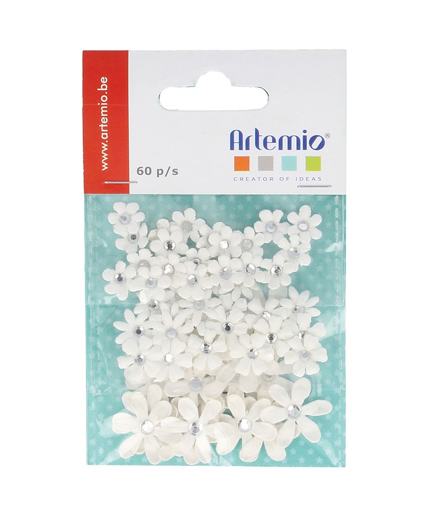 60 fleurs papier blanc - Artemio
