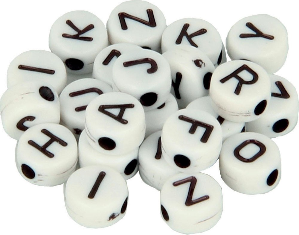 300 perles alphabet plastique 7 mm - Artemio