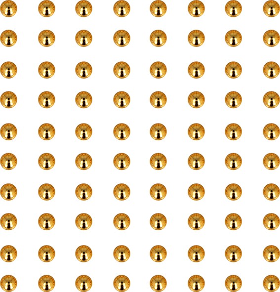 80 perles rondes autocollantes dorées - Artemio