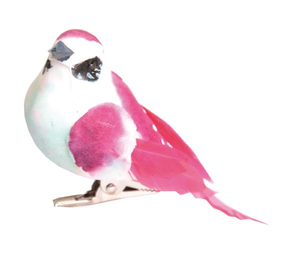 3 oiseaux couleur sur pince - 9x4.5x4 cm - Artemio