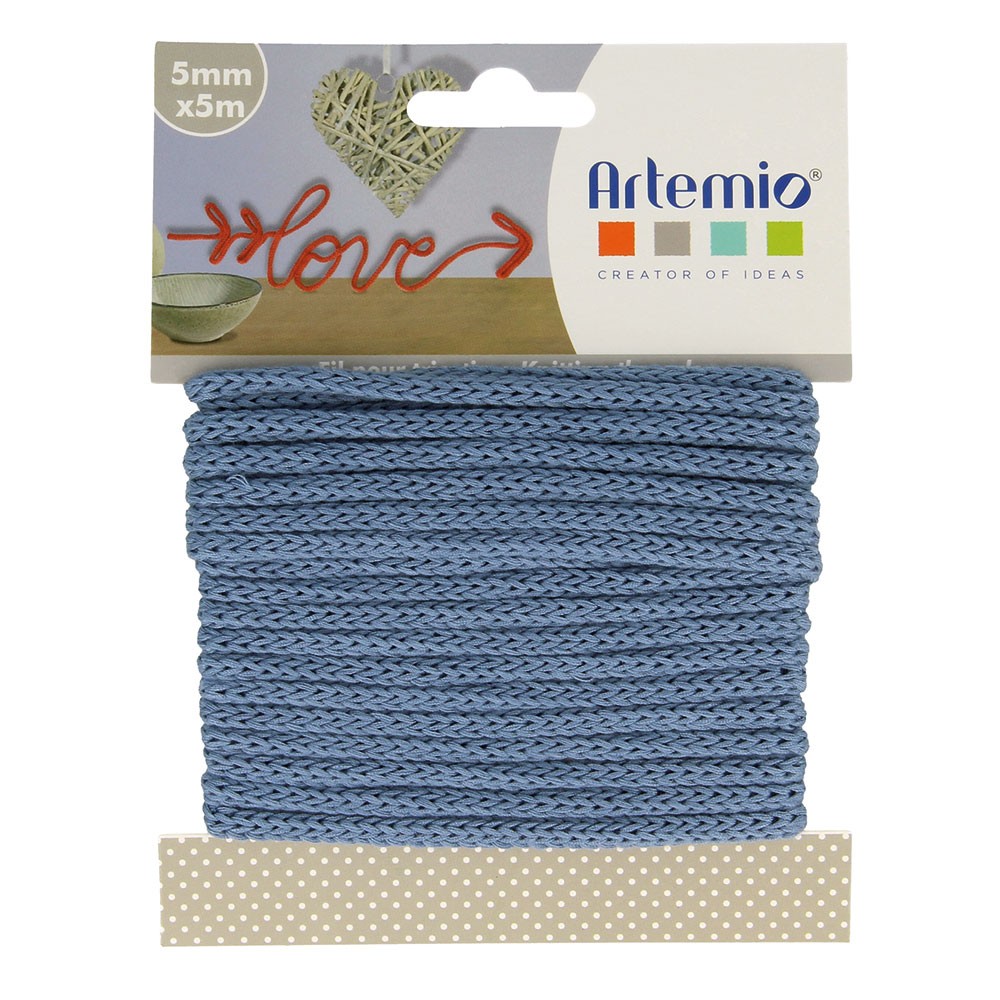 Fil tricotin bleu - 5 m X 5 mm - Artemio