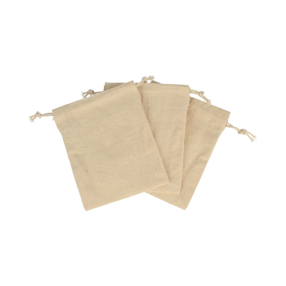 3 pochettes personnalisable écru - 9x11.5 cm - toile - Artemio