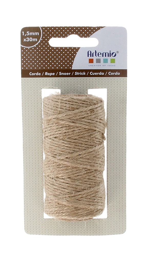 Corde naturelle - 1.5 mm X 30 m - Artemio