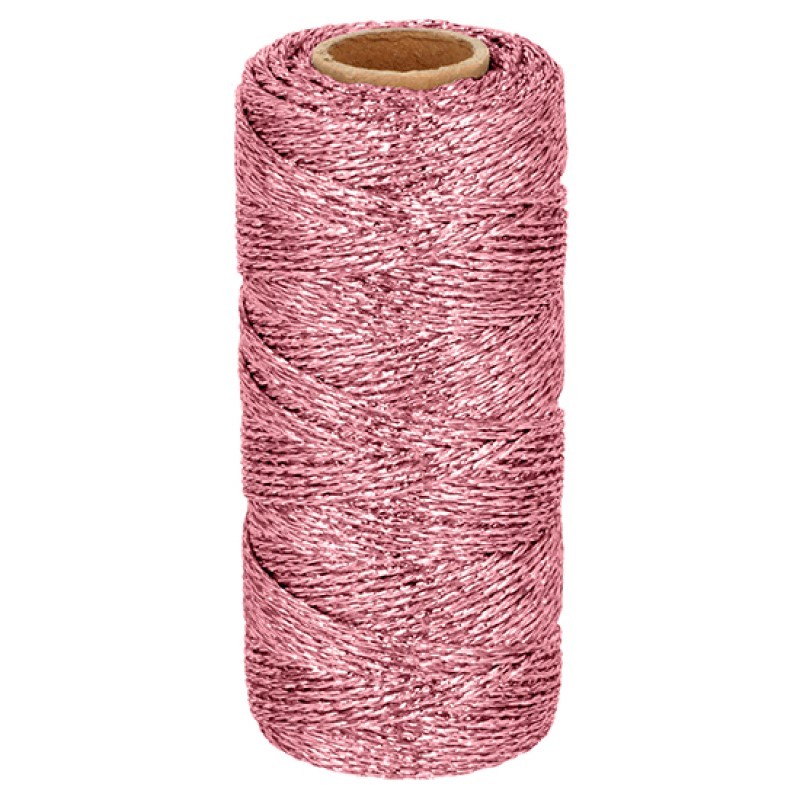 Corde métallique rose 100 m x 1,5 mm - Artemio