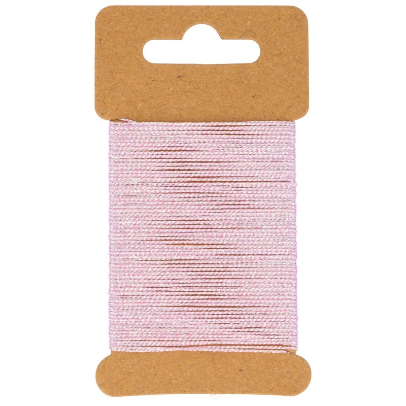 Fil ciré mauve pailleté  10 m - Artemio