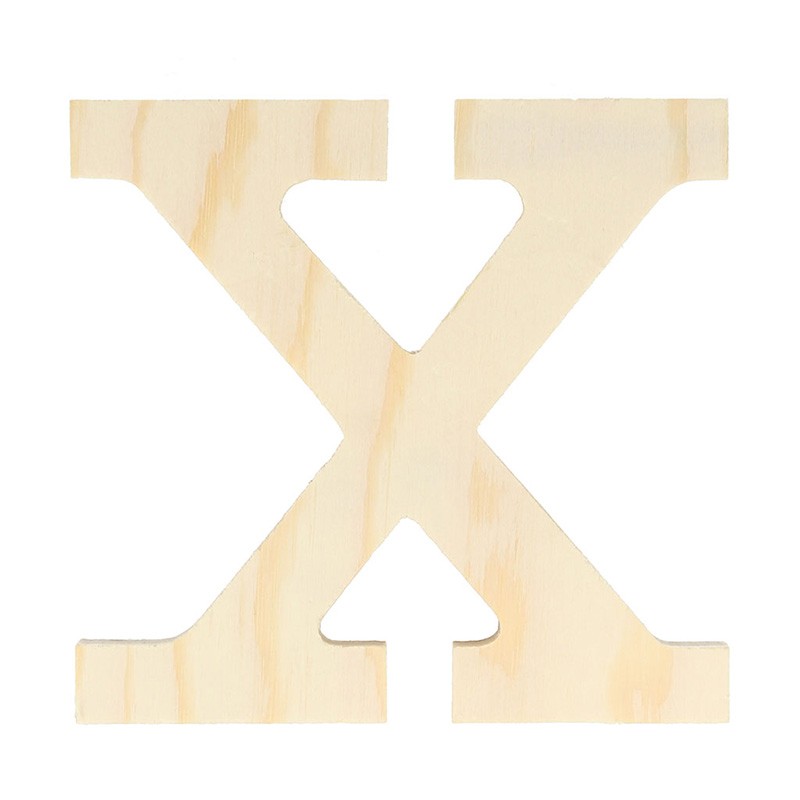 Lettre X - 11.5 cm - bois - Artemio