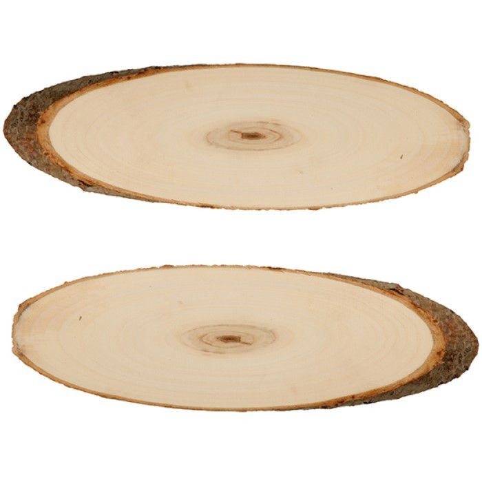 Set 2 rondelles 34 à 40 cm - bois - Artemio