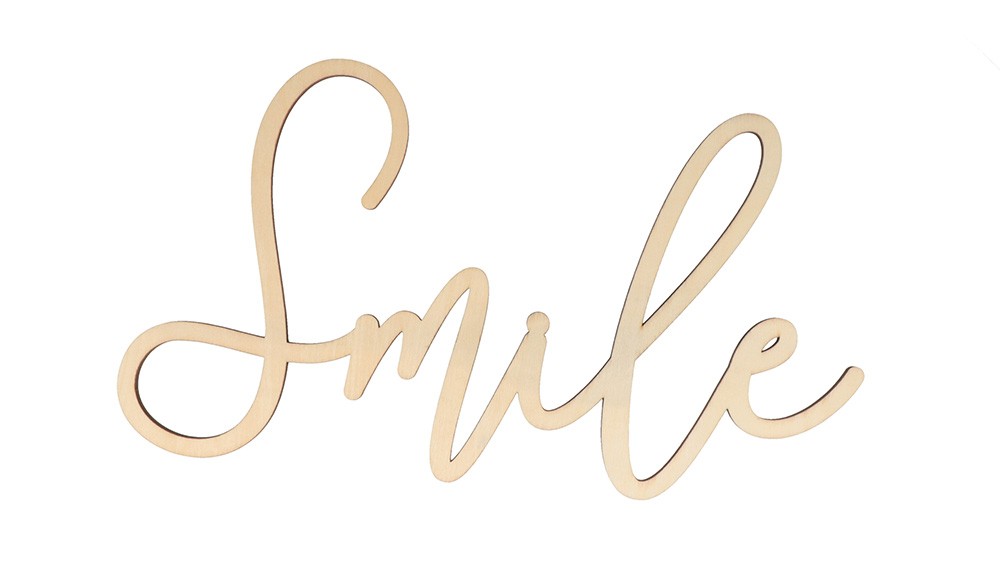 Smile 16x30 cm - mot en bois - Artemio