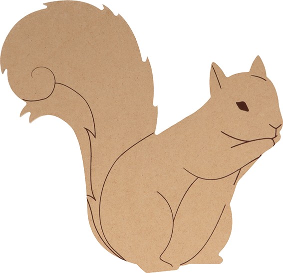 Silhouette écureuil 25x24,5 cm - MDF - Silhwood