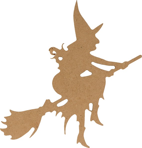 Silhouette sorcière - 15x14 cm - MDF - Silhwood