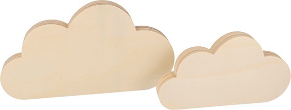 2 nuages - bois - Artemio