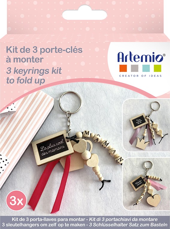 Kit 3 porte-clés maman - Artemio