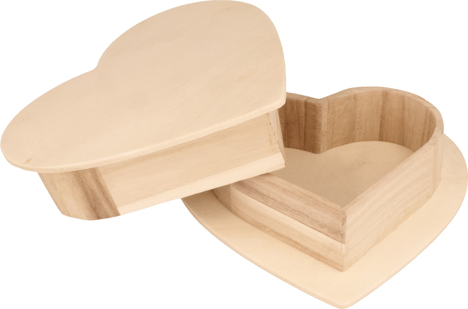 Boîte cœur  19x19x5 cm bois - Artemio