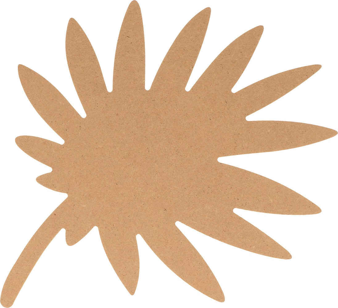 Silhouette feuille 12,5x15 cm MDF - Silhwood