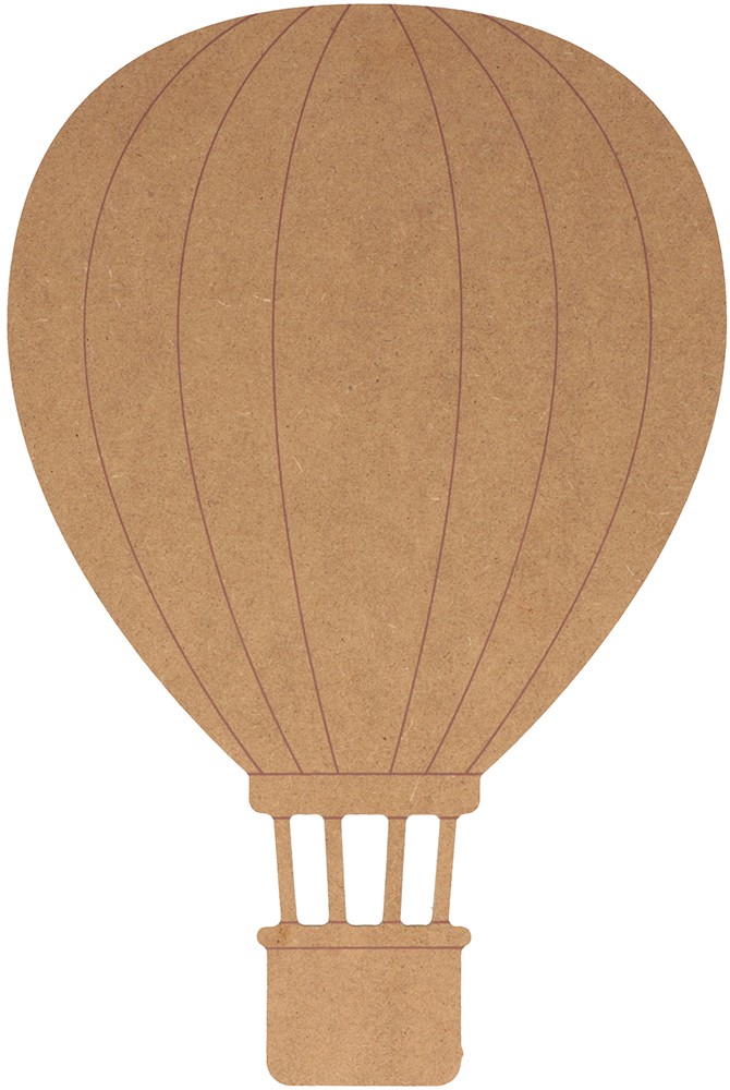 Silhouette montgolfière 16,5x25 cm - MDF - Silhwood