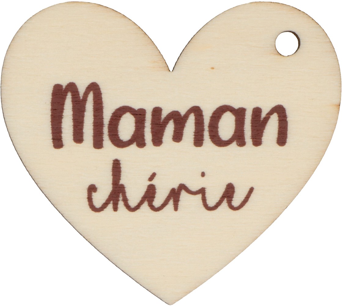 2 silhouettes en bois maman papa 6x5,4 cm - Artemio