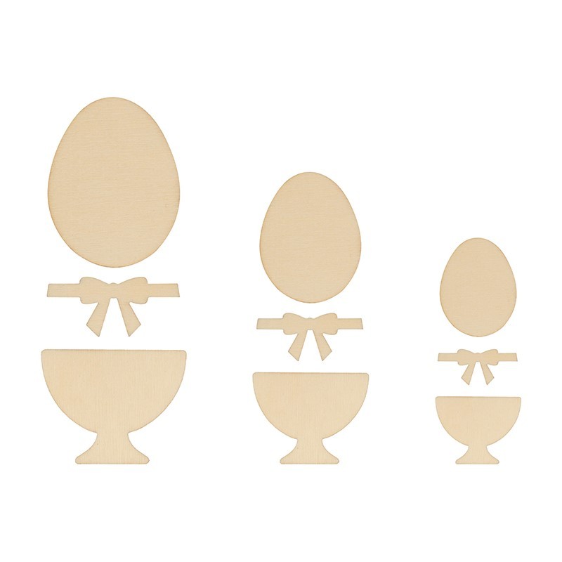 18 silhouettes en bois oeuf - Artemio