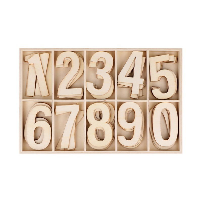 50 chiffres en bois - Artemio