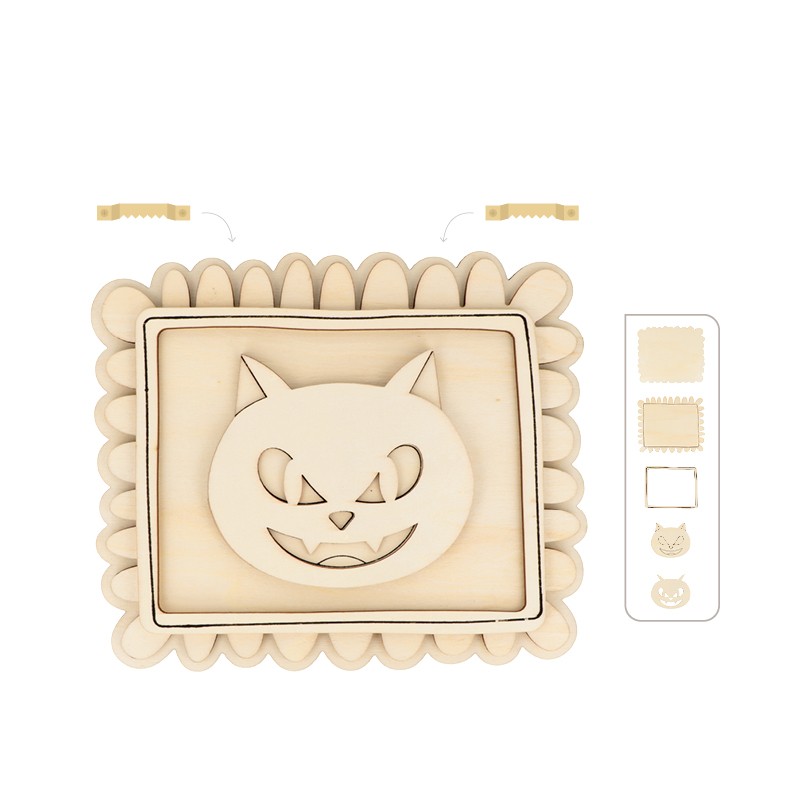 5 silhouettes en bois chat 19,5x17 cm - Artemio