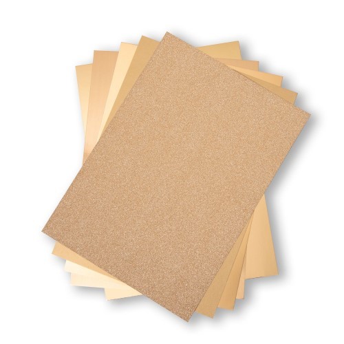 50 feuilles Opulent cardstock gold - Sizzix