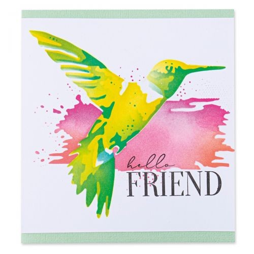 Layered stencils hummingbird - Sizzix
