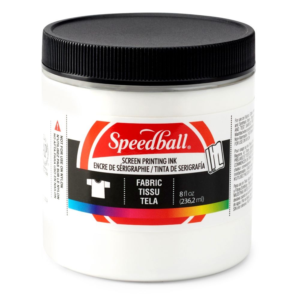 Fabric ink white screen printing -Speedball