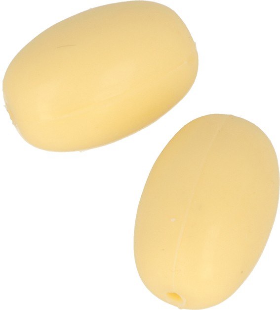 2 perles jaunes 14x20  mm silicone - Artemio