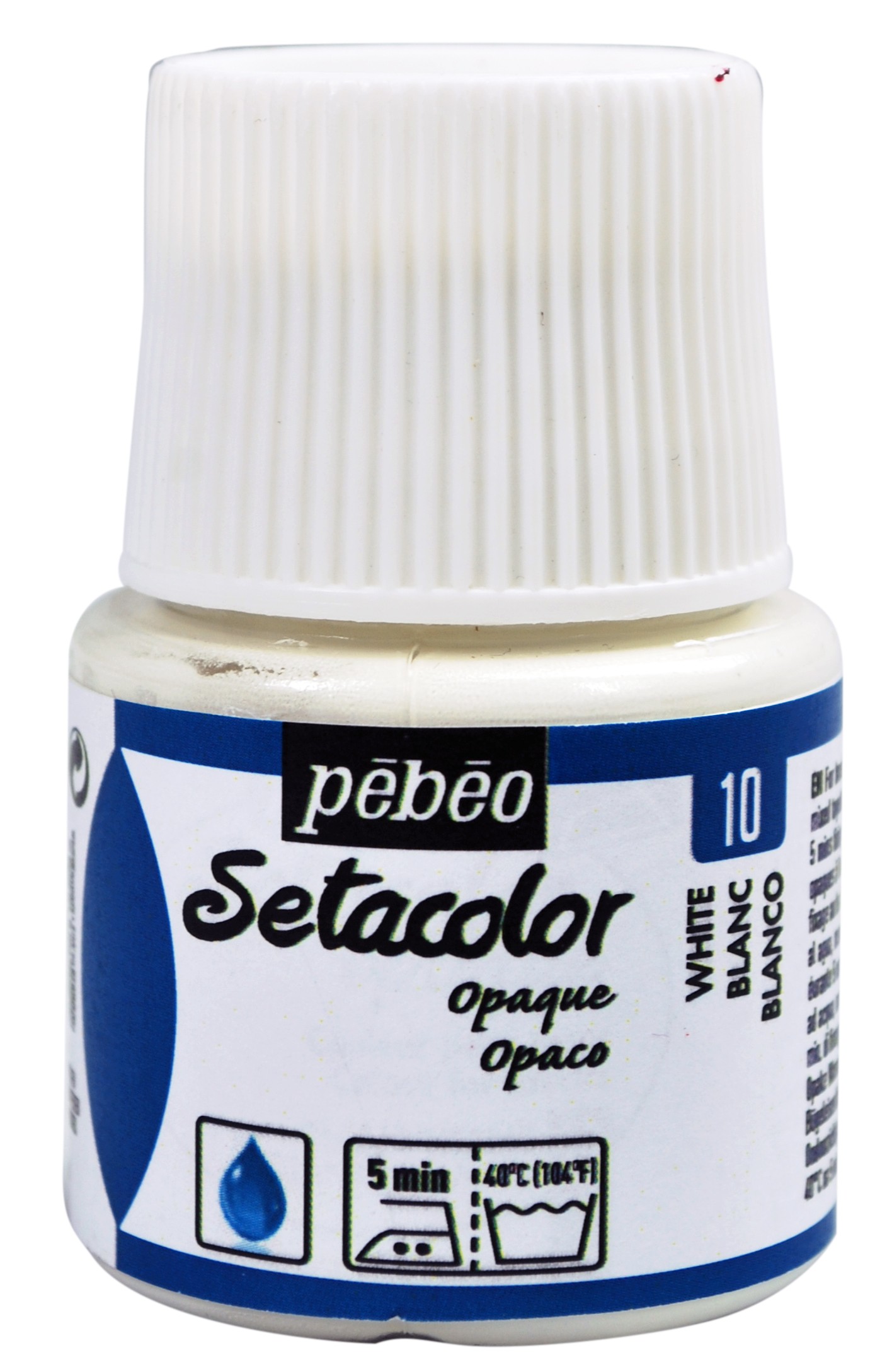 Peinture blanche textile - opaque - 45 ml - Setacolor - Pébéo