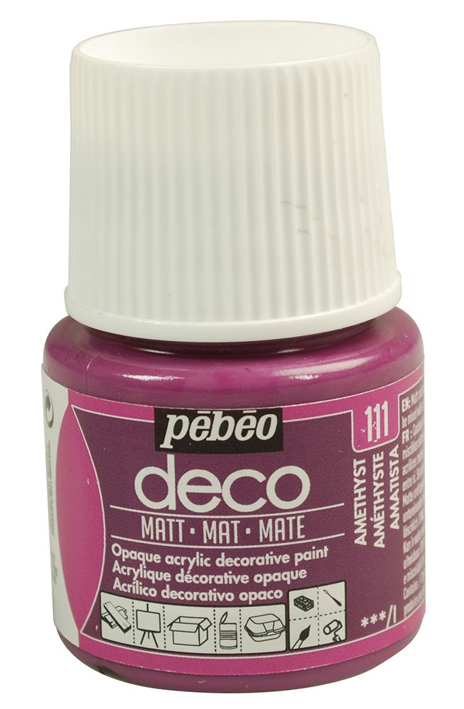 Peinture améthyste - acrylique mat - 45 ml - Pébéo
