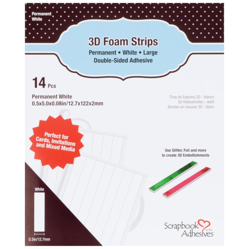 14 bandes adhésives 3D double face - 3L Scrapbook Adhesives