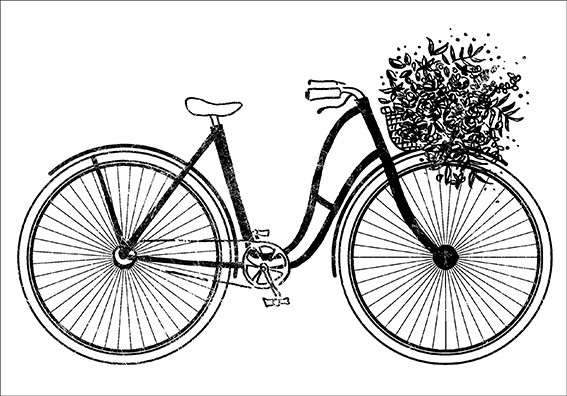 Tampon vélo 37x53 mm - bois - Artemio