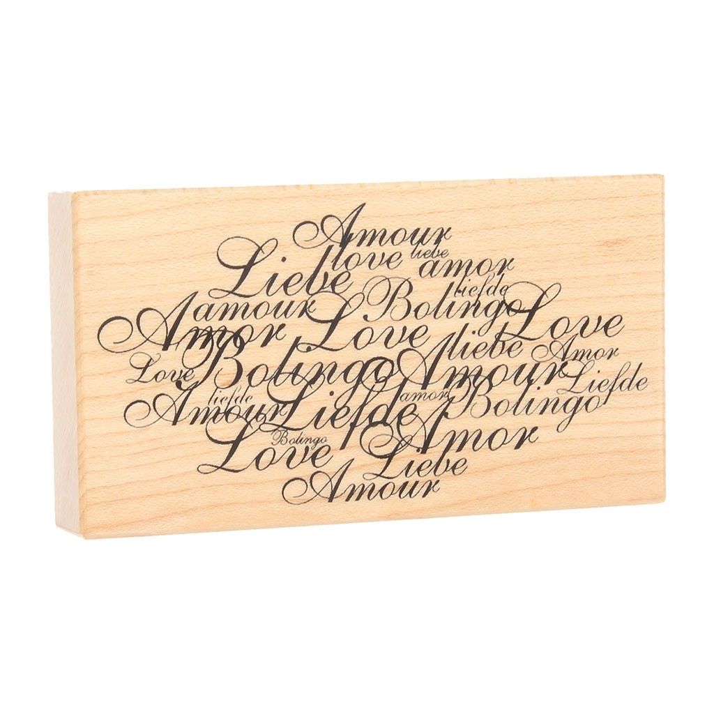Tampon amour - 65x120 mm -bois - Artemio