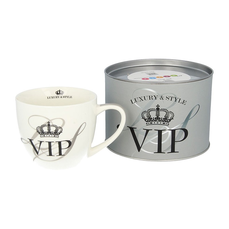 Mug vip argenté 0,40 L - porcelaine - Ppd