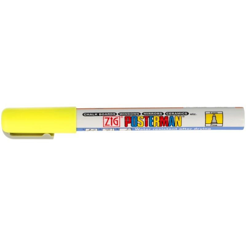 Marqueur à craie waterproof posterman yellow - Zig