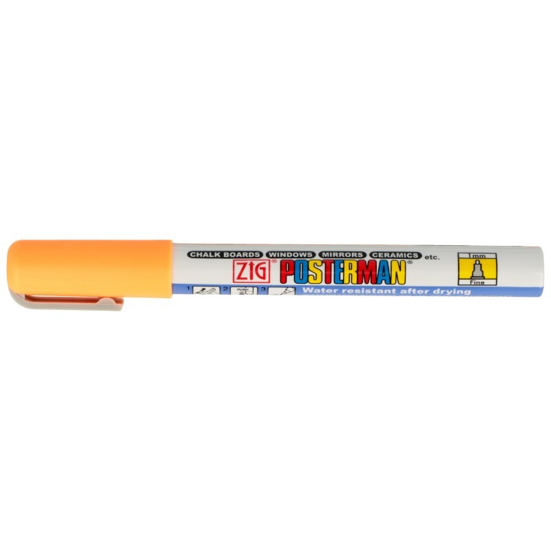 Marqueur à craie waterproof posterman orange - Zig