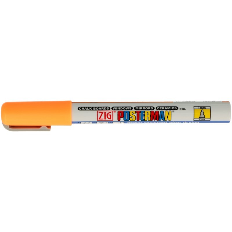 Marqueur à craie waterproof posterman orange fluo - Zig
