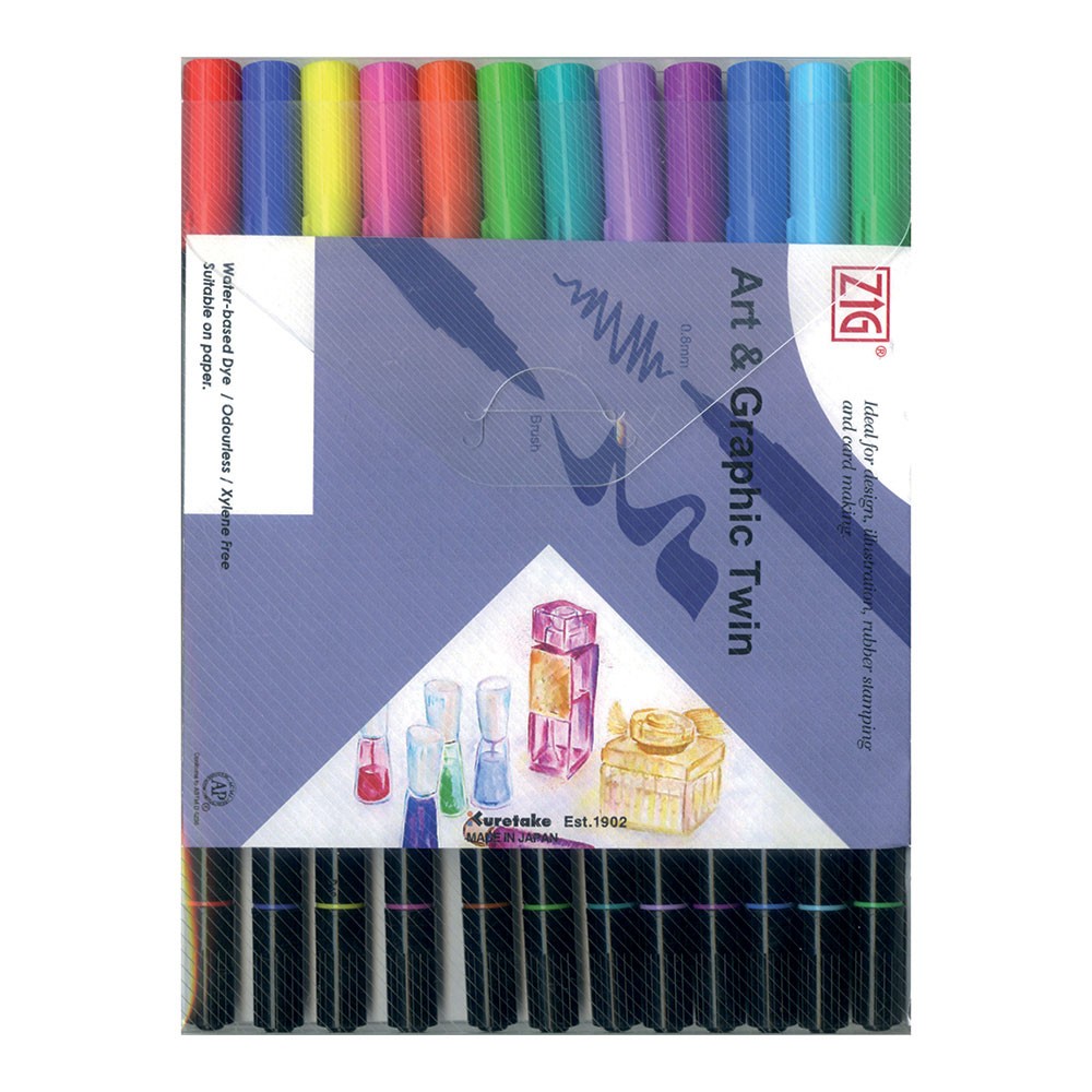 12 feutres aquarelle - Zig