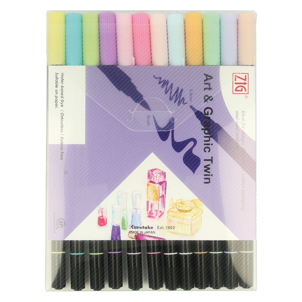 12 feutres pastels aquarelle - Zig