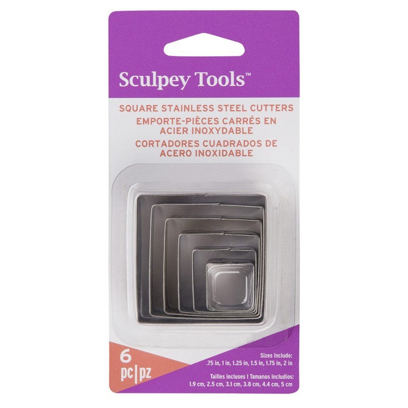 6 emporte-pièces carré – Premo - Sculpey