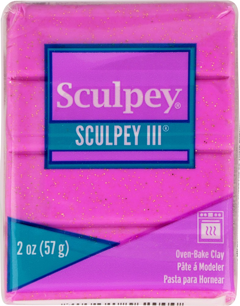 Pâte III Violet glitter - 57 gr - Sculpey