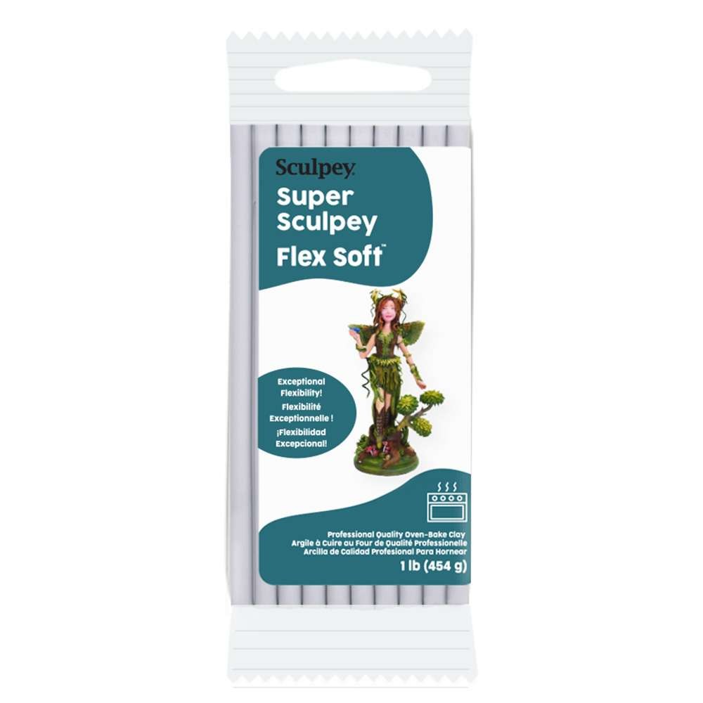 Pâte Super Flex Soft gray  454 gr - Sculpey