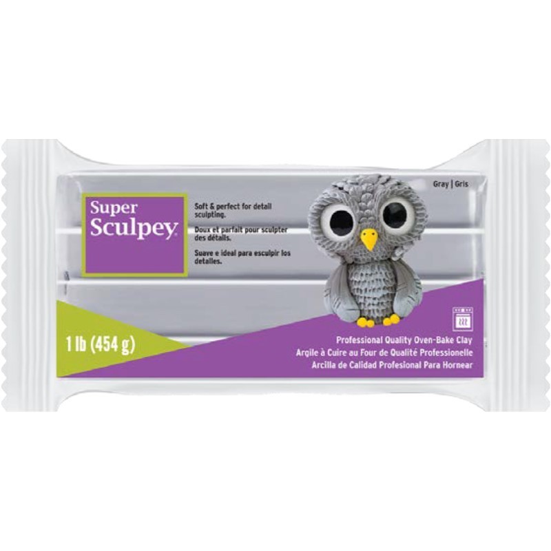 Super Sculpey Gray - semi-transparent - 454 gr - Sculpey