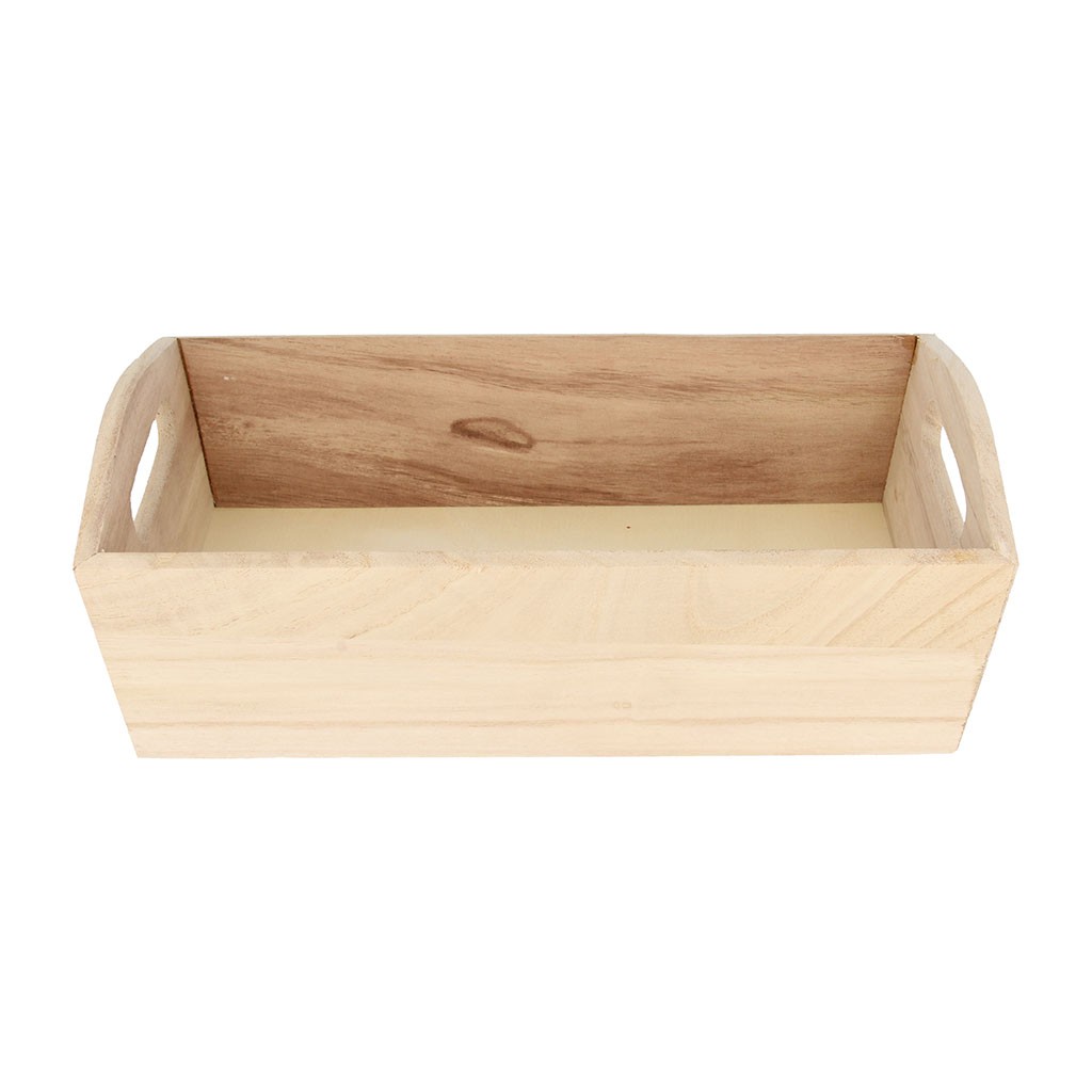 Corbeille rectangulaire 28x14x9 cm bois - Artemio