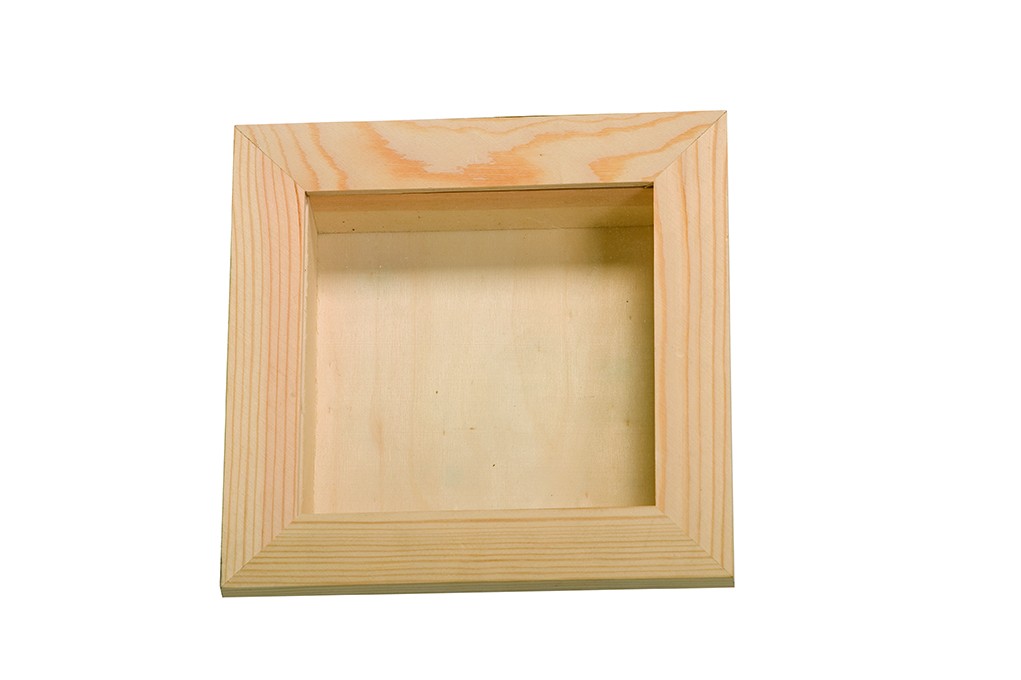 Vitrine avec plexiglas 21x21 cm bois - Artemio
