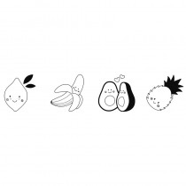 Tampons en bois fruits 2 cm - Artemio
