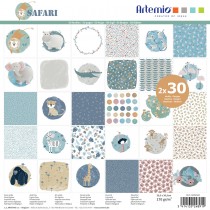 Bloc 30x2 feuilles Safari 30x30 cm - Artemio